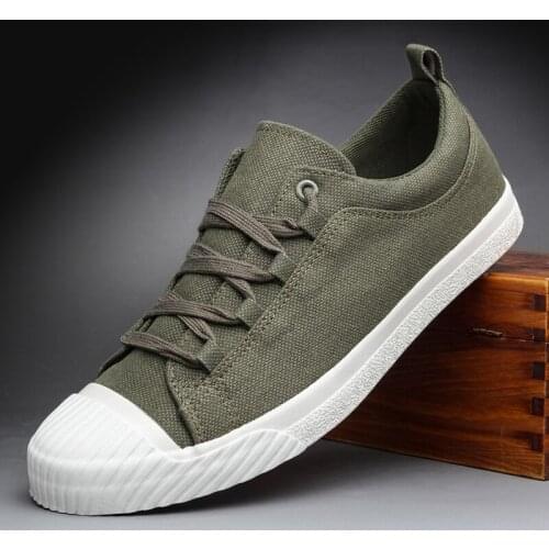 New Men Canvas Shoes Sneakers Fashion Style Flat Bottom Leisure Shoe Youth Trend Breathable Mens Cloth Tide Shoes