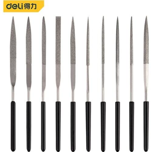 Deli DL352310 10pcs Diamond Mini Needle File Set Hand Tools Filing Of Metal Wood Glass DIY Tools Grinding And Chamfering Tools