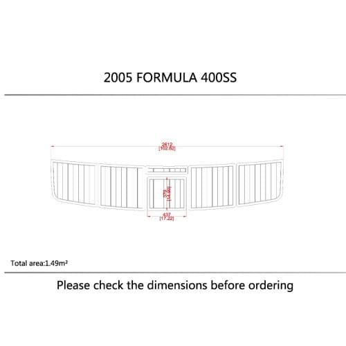 2005 FORMULA 400SS Swimming platform Non-slip mat EVA Teak Decking