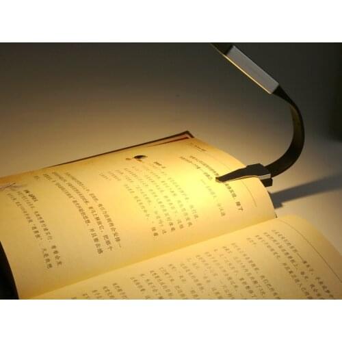 Portable LED Reading Book Light With Detachable Flexible Clip USB Rechargeable Lamp For Kindle eBook Readers