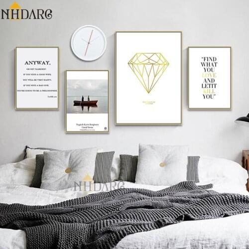 Scandinavian Canvas Poster Nordic Simple Light Luxur Wall Art Print Minimalist Painting Decorative Picture Living Room Decor