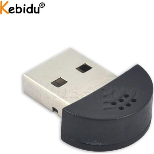 Kebidu Super Mini USB 2.0 Microphone For PC Notebook MIC Audio Adapter Driver Free Online Multi Channel Recorder