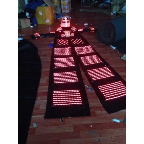 LED Robot LED stilts robot costume Led stage performance service helmet
