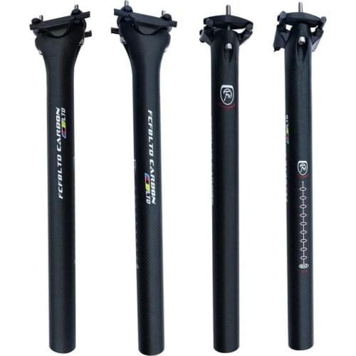 FCFB LTD carbon seatpost Mountain MTB Road bike matte carbon bicycle seatposts 0 offset MTB parts 27.2/30.8/31.6*350/400mm