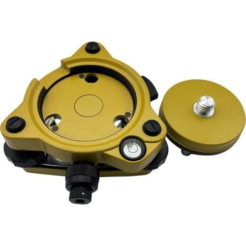 Yellow Tribrach With Optical Plummet GPS Tribrach Adapter Carrier For Total Station GPS GNSS RTK + 5/8"x11 Mount Rotate Screw
