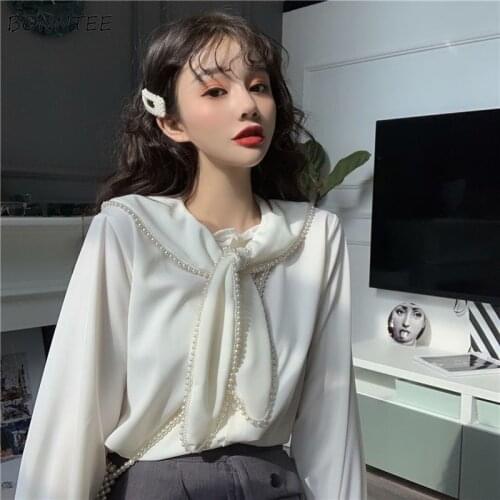 Shirts Women Ropa Spring-autumn Korean Style Patchwork Flare Sleeve Loose Cozy Female Simple Hipster All-match Ulzzang Aesthetic