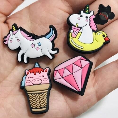 1PCS PVC Kawaii Cartoon Animals Fridge Magnetic Sticker Unicorn Horse Diamond Refrigerator Magnets Kids Gifts Stationery Toy