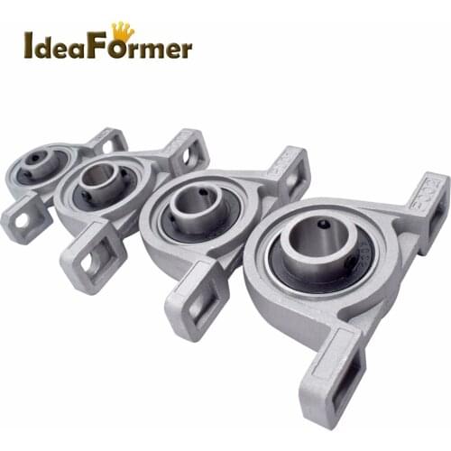 2pcs Zinc Alloy Diameter 8mm 10mm 12mm 15mm Bore Ball Bearing Pillow Block Mounted Support KP08 KP000 KP001 KP002