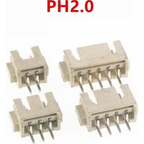 20pcs PH2.0 2P 3P 4P 5P 6P 7P 8P SMT 2MM pitch connector Horizontal terminal pin