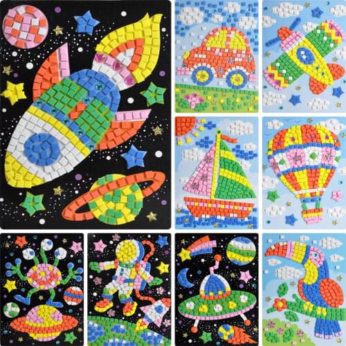 3D Cartoon EVA Mosaic Creative Sticker Craft Puzzle Game Kindergarten Baby Early Learning Educational Toys For Children Gift