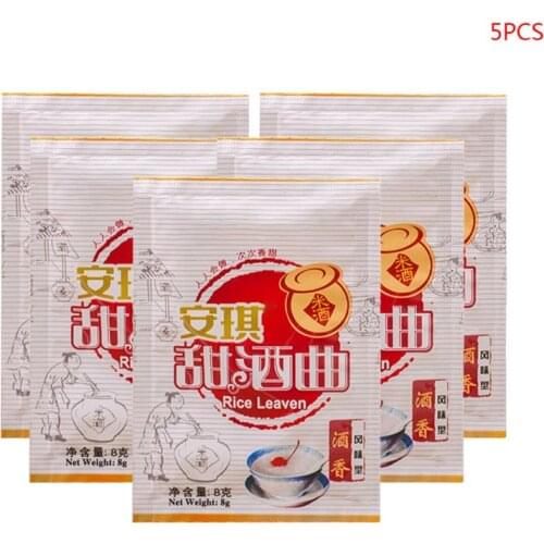 5 Packs Chinese Rice Wine Fermentation Starter Leaven Powder Flavor Making Brew with a small amount