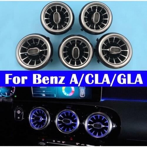 For Mercedes-Benz A/CLA/GLA class W176 W117 W156 Ambient Light 12-color LED Car Luminous Air Vent Outlet Turbine Atmosphere Lamp