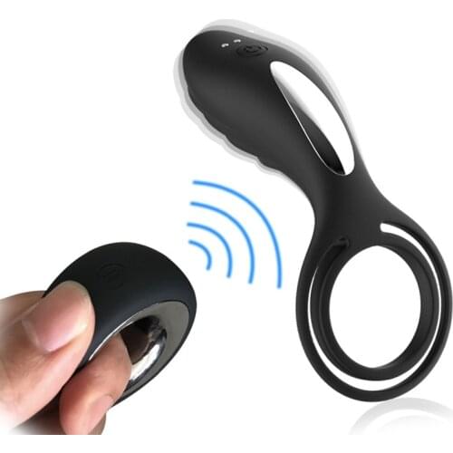Wireless Remote Control Vibrating Penis Ring Sex Toys for Men Penile Erections Delay Ejaculation Cock Rings Clitoris Stimulator