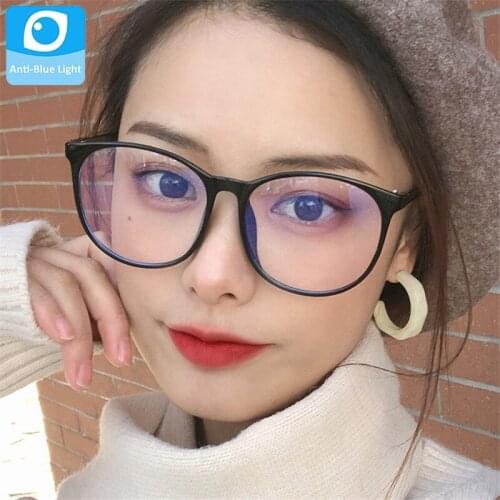 Big Frame Anti Blue Light Block Square Glasses Female Clear Lens Ultralight Eyeglasses Men Shades Women Eyewear