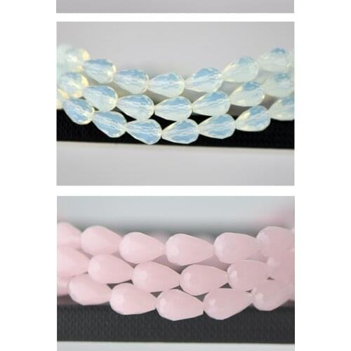 STENYA 8*11mm 10pcs Crystal Beads Tear Drop Shape Faceted Jewelry Earrings Necklace Glass Charms Semi Precious Accessories Diy