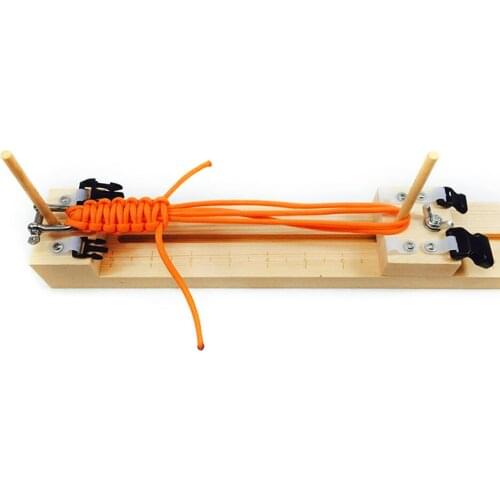 Wood Paracord Bracelet Jig Tool Survival Wristband Knitting Tool DIY Braiding Paracord Maker Outdoor Paracord Weaving Tool Kit