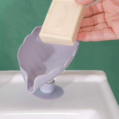Soap Holder Leaf Shape Soap Box For Bathroom Shower Kitchen Sponge Storage Plate Tray Bathroom Accessories