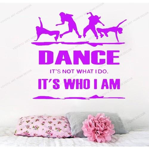 Hip hop Dance Wall Art Decal - B-Girl Studio decor Break dancing | Dance Its not what I do Its who I am Vinyl Sticker yw-533