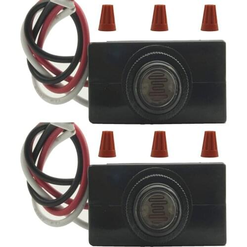 Two 120-Volt Outdoor Hard-Wired Post Eye Light Control with Photocell Light Sensor Light Automatic Dusk Till Dawn Photo Control