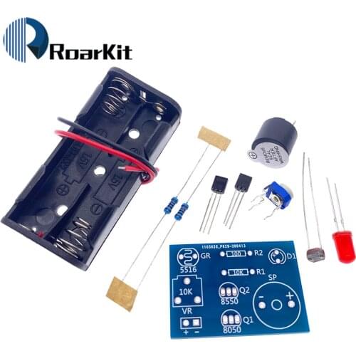 Photosensitive Sound Light Alarm DIY Kit Electronic Production Invention Assembly Sound and Light Sensor Module Device Suite