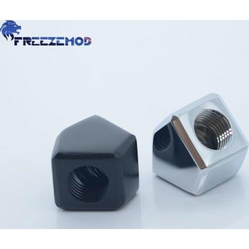 FREEZEMOD Squar Elbow Fitting 45 degree Angle Adapter Double Internal G1/4' External thread MOD Computer water cooler Cube Elbow