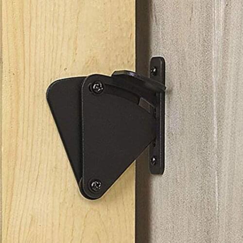 M17D Sliding Barn Door Latch Lock Work for Pocket Doors Garage and Shed Wood Gates