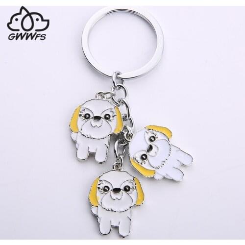 Lovely Dog Keychains For Women Key Chain Car Key Ring Bag Pendant Jewelry Fashion Creative Lucky Key Chain for woman gifts