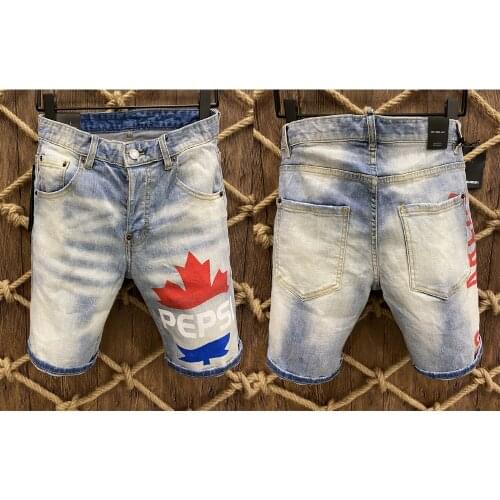DSENQI Men Jeans Ripped for Skinny DSQ shorts Jeans Pants Mens Jeans 9803-1