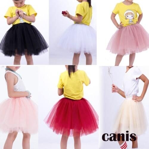 New Arrivels Kid Girl Tulle Tutu Rockabilly Skirt Knee Length Prom Princess Ballet Dress