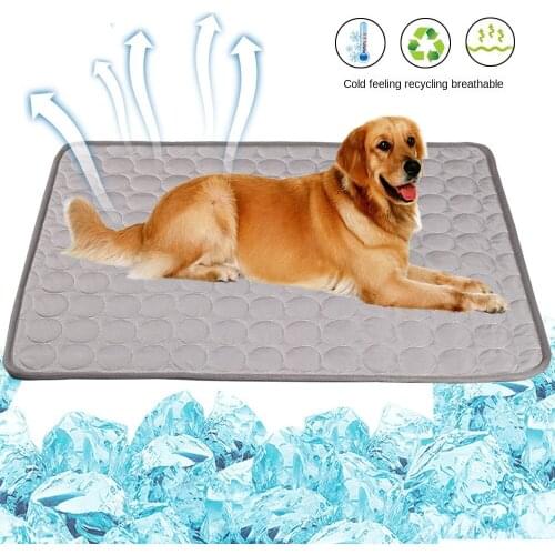 New Summer Pet Mat Dog Mat Cat Mat Soft Ice Silk Cool Mat Breathable Mat Cool Mat Dog Cooling Mat Ice Mat