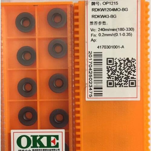 OKE RDKW1204MO-BG OP1205/OP1215/OP1315/OP2202/OC3115/OC4135 RDKX1204MO-BG OP1205H/OP1215/OP2202/OC3115 CNC carbide inserts