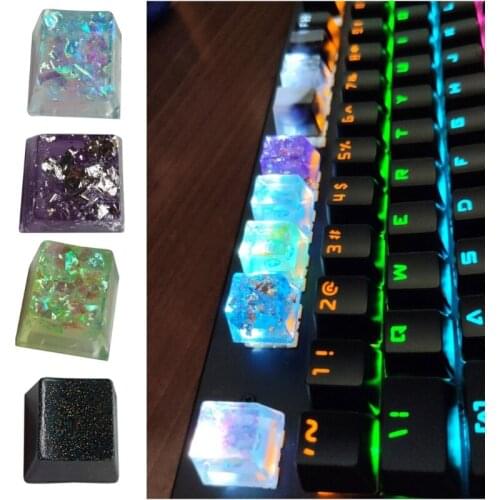 Handmade Customized OEM R4 Profile Resin Keycap for cherry MX Switches Mechanical Keyboard RGB Translucent Resin Keycap New