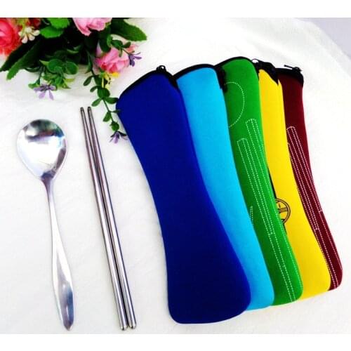 Portable Dishes Tableware Bag Flip Cutlery Case Kitchen Accessories Students Household Utensils Dinnerware Storage Bag
