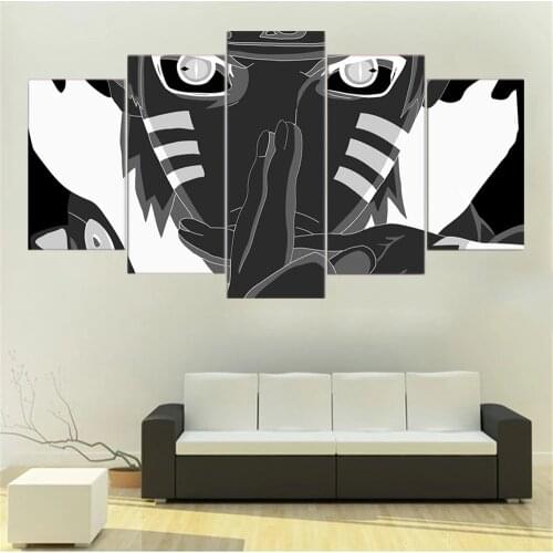 Anime Poster 5 Panel Naruto HD Canvas Painting Mural Living Room Bedroom Modern Home Wall Decoration Kids Gifts