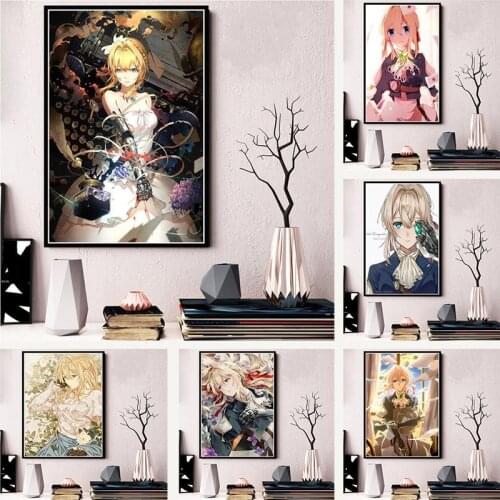 Posters And Prints Violet Evergarden Hot Anime Canvas Painting Wall Pictures For Living Room Art Decorative Home Decor Cuadros