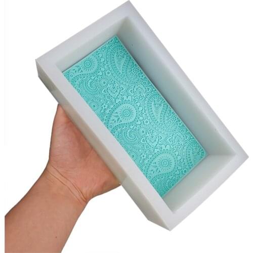QT0449 PRZY Silicone Handmade Soap Fondant Cake Decoration Soap Mat Rectangular Soap Mold DIY Aroma Mould Soap Making