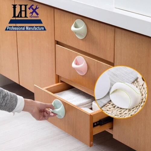 YP307 4 Color Drawer Hand Simple no Punching Push Pull Door Handle Paste Type Household Cabinet Small Handle h