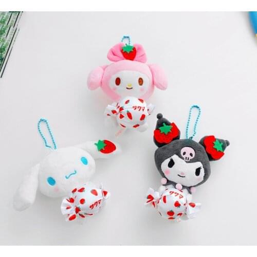 New anime melody kawaii plush toys pendant Kuromi Cinnamoroll stuffed toys beautifully decorated gift girl
