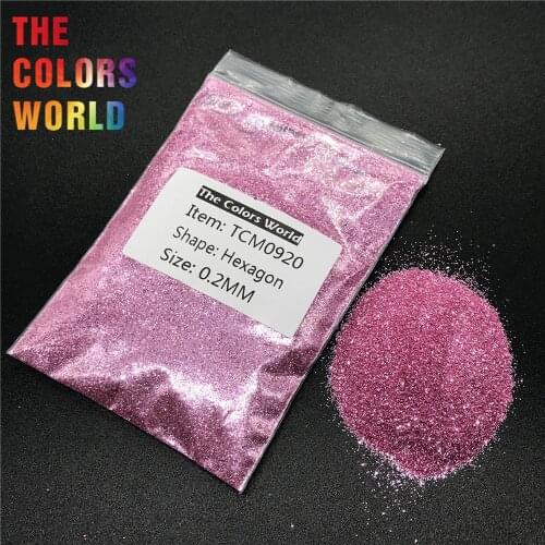 TCM0920 Rose Pink Color Metallic Luster Hexagon Shape Nail Glitter Nail Art Decoration Makeup Nail Gel Henna Tattoo Handwork DIY