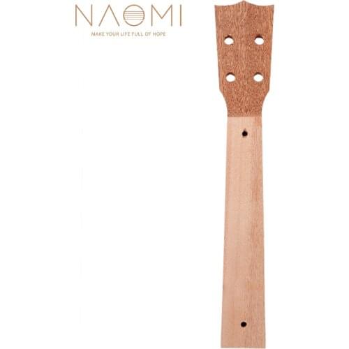 NAOMI Ukulele Neck 26 Inch Mahogany Ukulele Neck Sapele Wood Veener Head Ukulele Neck DIY Ukulele Guitar Parts Accessories New