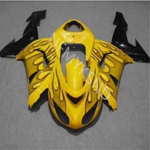 High quality Fairing for KAWASAKI NINJA ZX10R 06-07 ZX 10R 06 07 ZX-10R 10 R 2006 2007 yellow black flames Fairing Kits