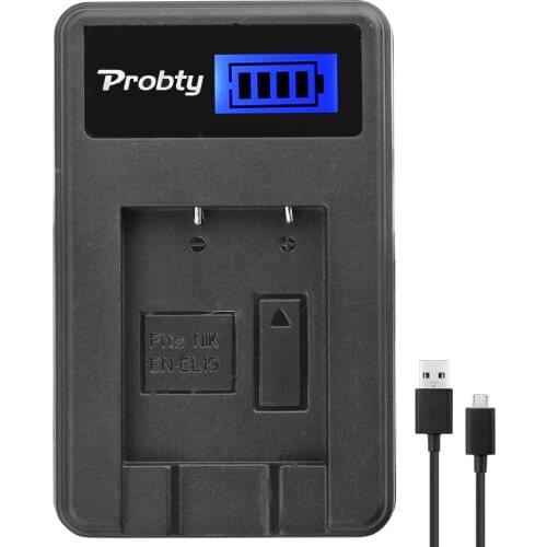Probty EN-EL19 EN EL19 ENEL19 LCD USB Charger for Nikon Coolpix S32 S33 S100 S3100 S3200 S3300 S3500 S3600 S3700 S4100 S4200