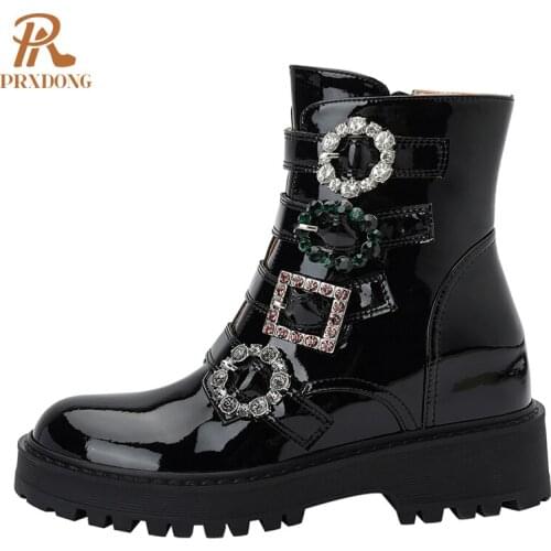 2021 Gothic Punk Shoes Genuine Leather High Wedges Heels Womens Ankle Boots with Zipper Buckle Strap Ladies Shoes Winter Autumn