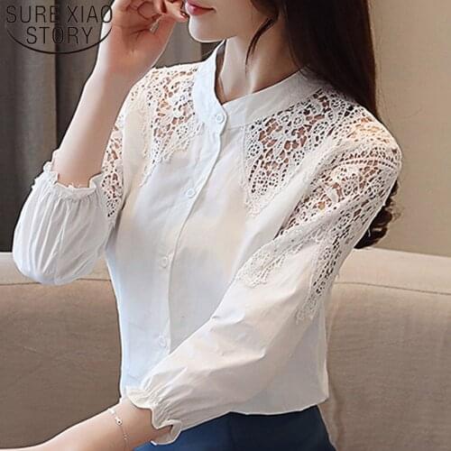 Womens tops and blouses 2021 long sleeve shirts womens clothing ladies tops harajuku white shirts blouse Solid Button 3098 50