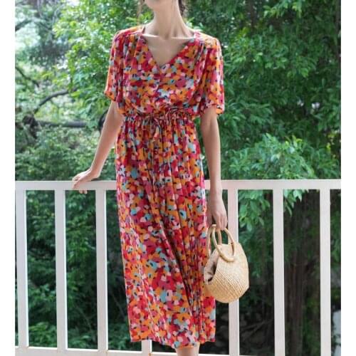 Women Dress 2020 New Color Wave Dot Print Dress
