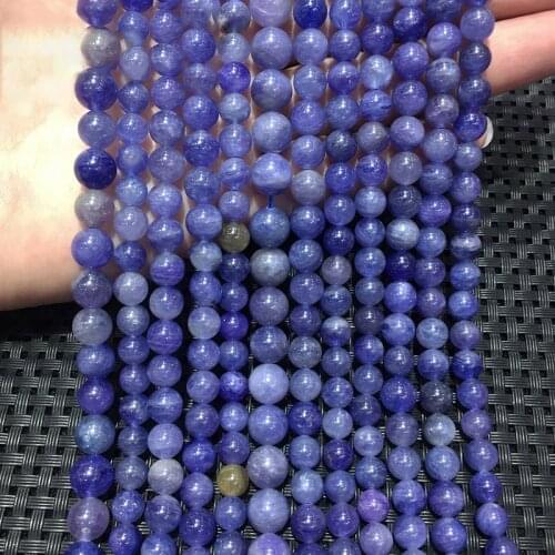 High Quality Natural Genuine Tanzania Tanzanite Dark Purple Blue Gemstone stones Round Loose Beads 7mm 8mm