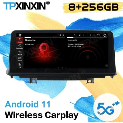 256G Carplay Radio Receiver Android11 Auto For BMW X3 X4 X5 X6 2014 2015 2016 2017 2018 Audio Stereo GPS Video Player Head Unit