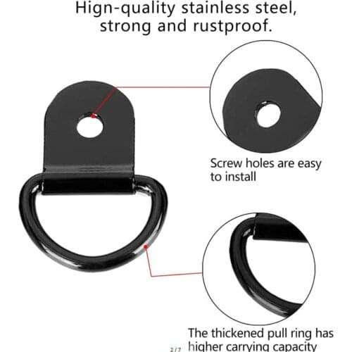 40 Pieces Steel D Shape Tie Downs Lashing Rings Heavy Duty for Loads on Trailers Cargo RV Safe and Secure Hauling