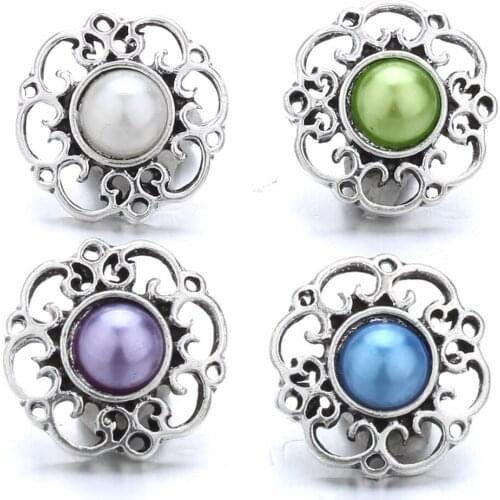 5Pcs/lot Snap Jewelry 18mm Metal Snaps Button Snap Bracelet Womens Fashion Jewelry Female DIY Cater Bracelet