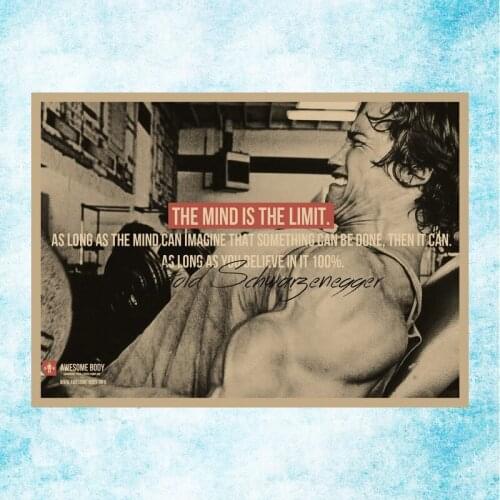 Arnold Schwarzenegger Retro Bodybuilding Motivational Canvas Poster For Living Room Decor Bar Decoration-008